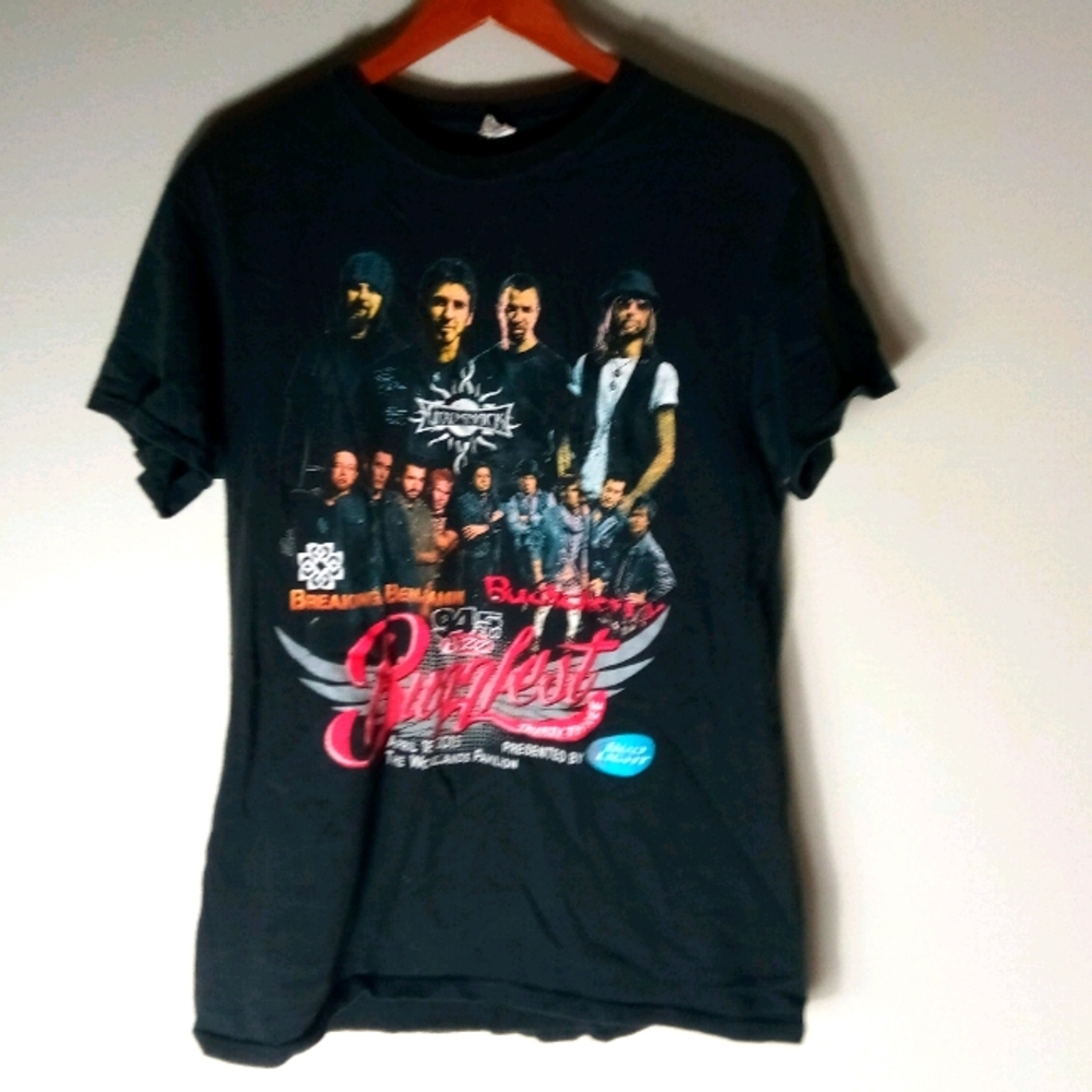 Godsmack Black Tour M T-Shirt 2015 Woodlands TX